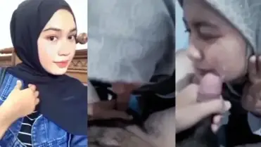 Hijab Cantik Sepong Kontol Jumbo, Crot di Muka Full yang Tidak Disangka-sangka