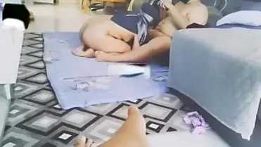 Jilbab Biru Mata Ditutup Goyang WOT Lumer